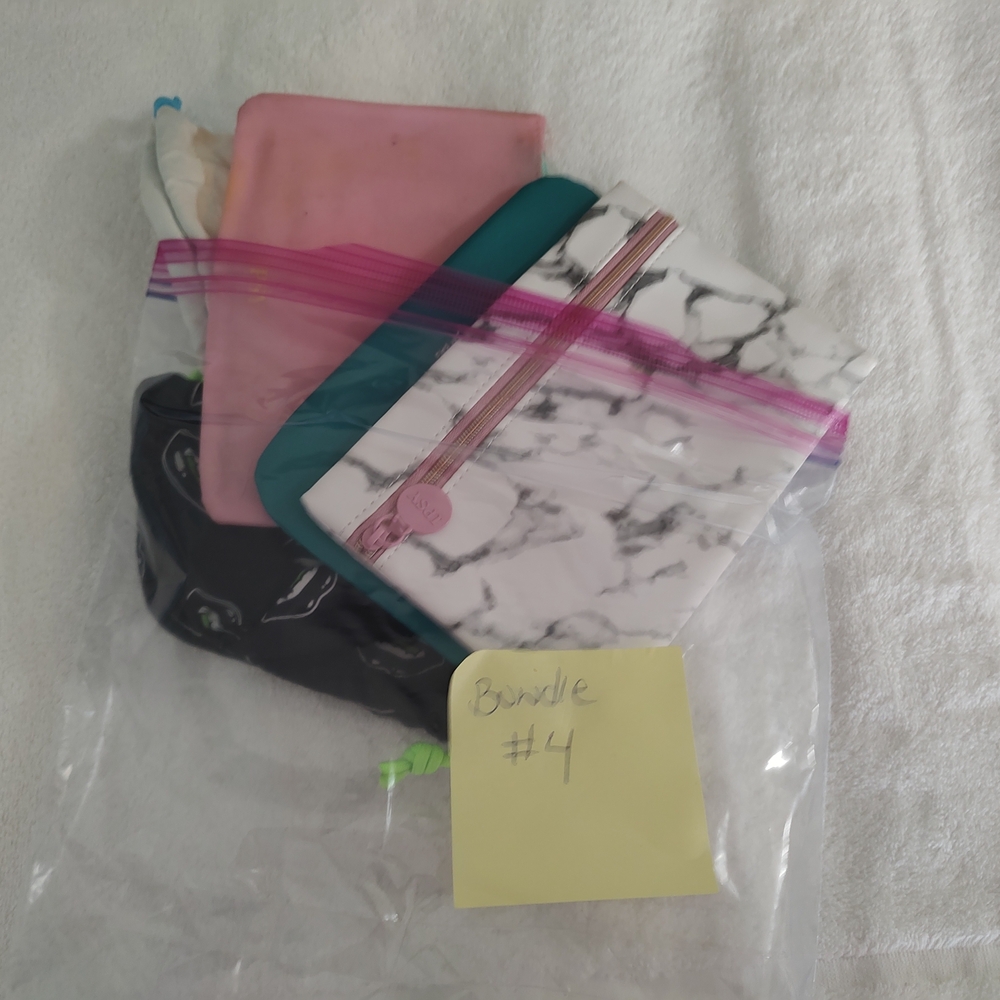 Marble and Pink Pouch Bundle